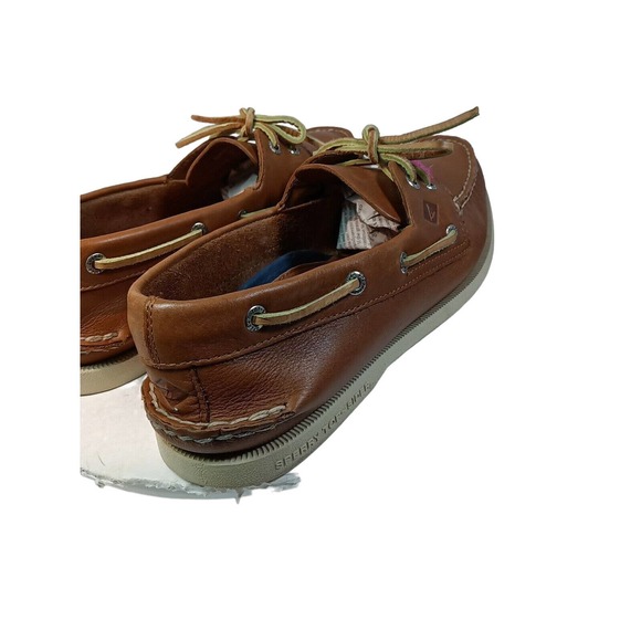 Sperry Men's Top Sider Boat Shoes Preowned Great Condition Tan Leather 10M - Picture 4 of 11